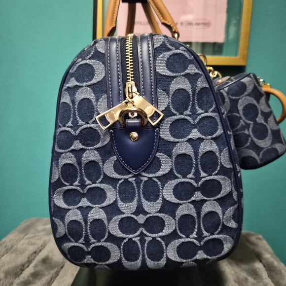 COACH LARGE DENIM ROWAN - Picture 4 of 16